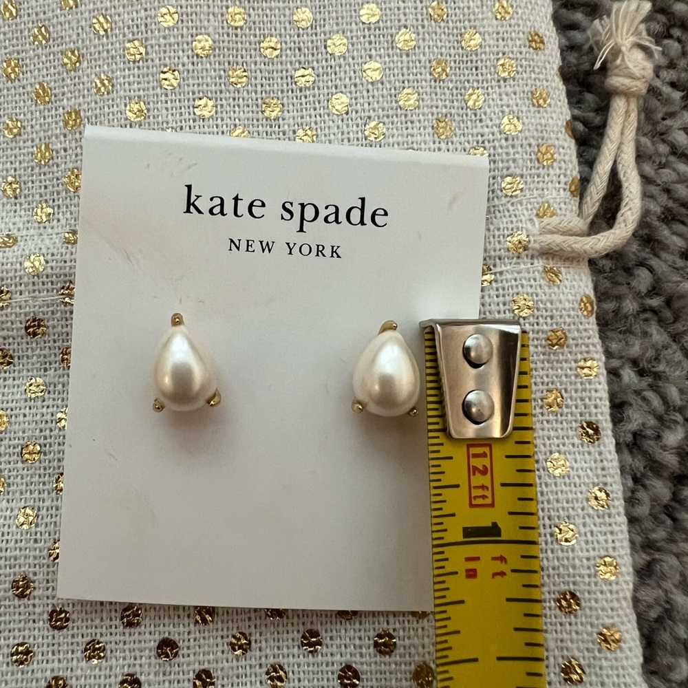 Kate Spade Pearl Teardrop Earrings New - Picture 3 of 4